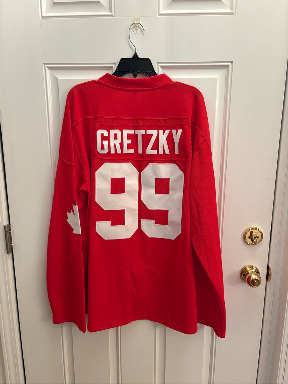 Wayne Gretzky #99 Team Canada 1991 Labatt Canada Cup Red Hockey Jersey, XL